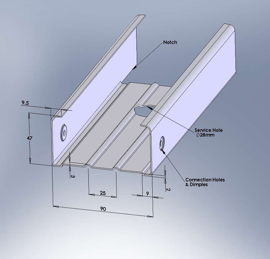 Профиль ПСУ 90х1,0